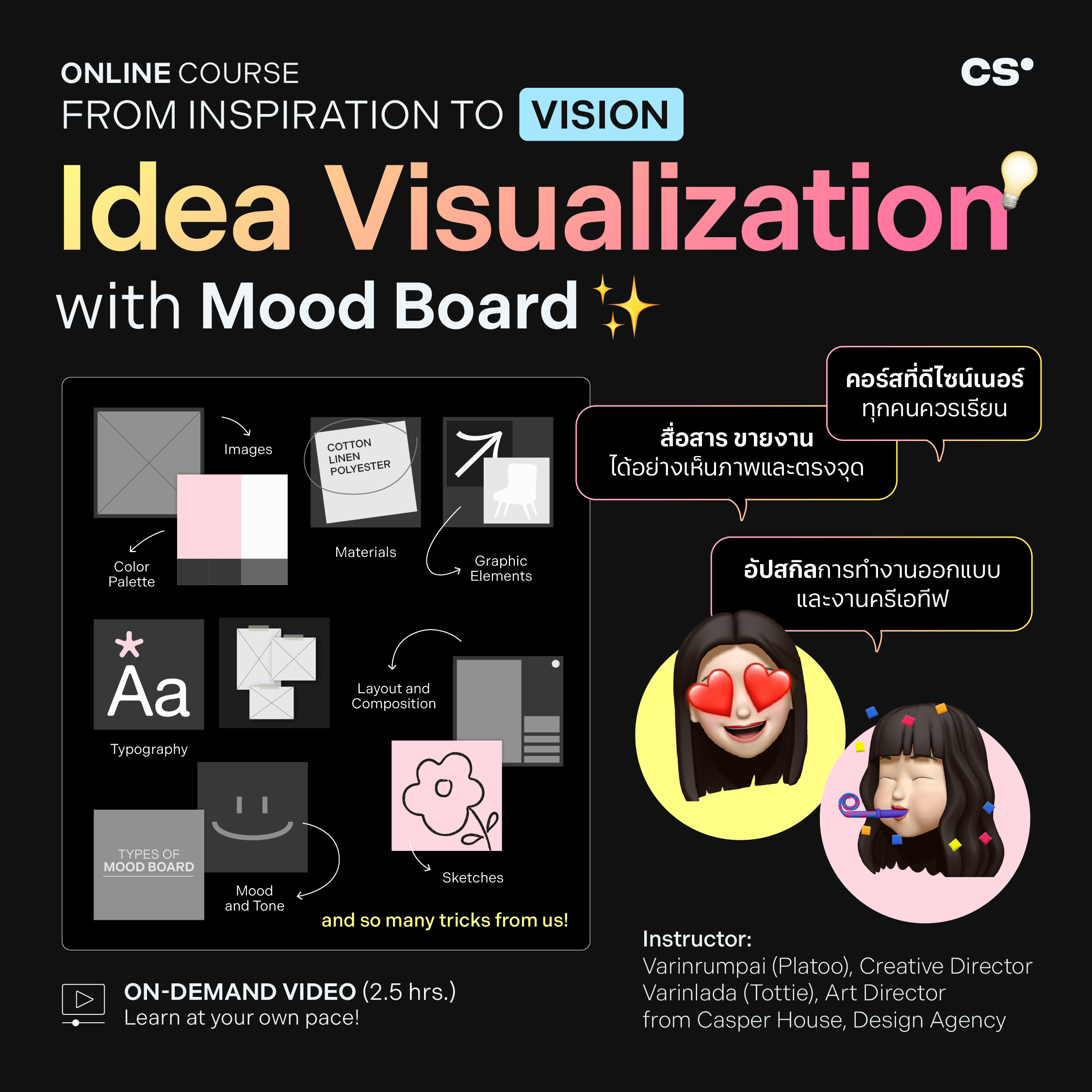 Idea Visualization with Mood Board: เปลี่ยนไอเดียให้เป็นภาพจริงด้วยการทำมู้ดบอร์ด