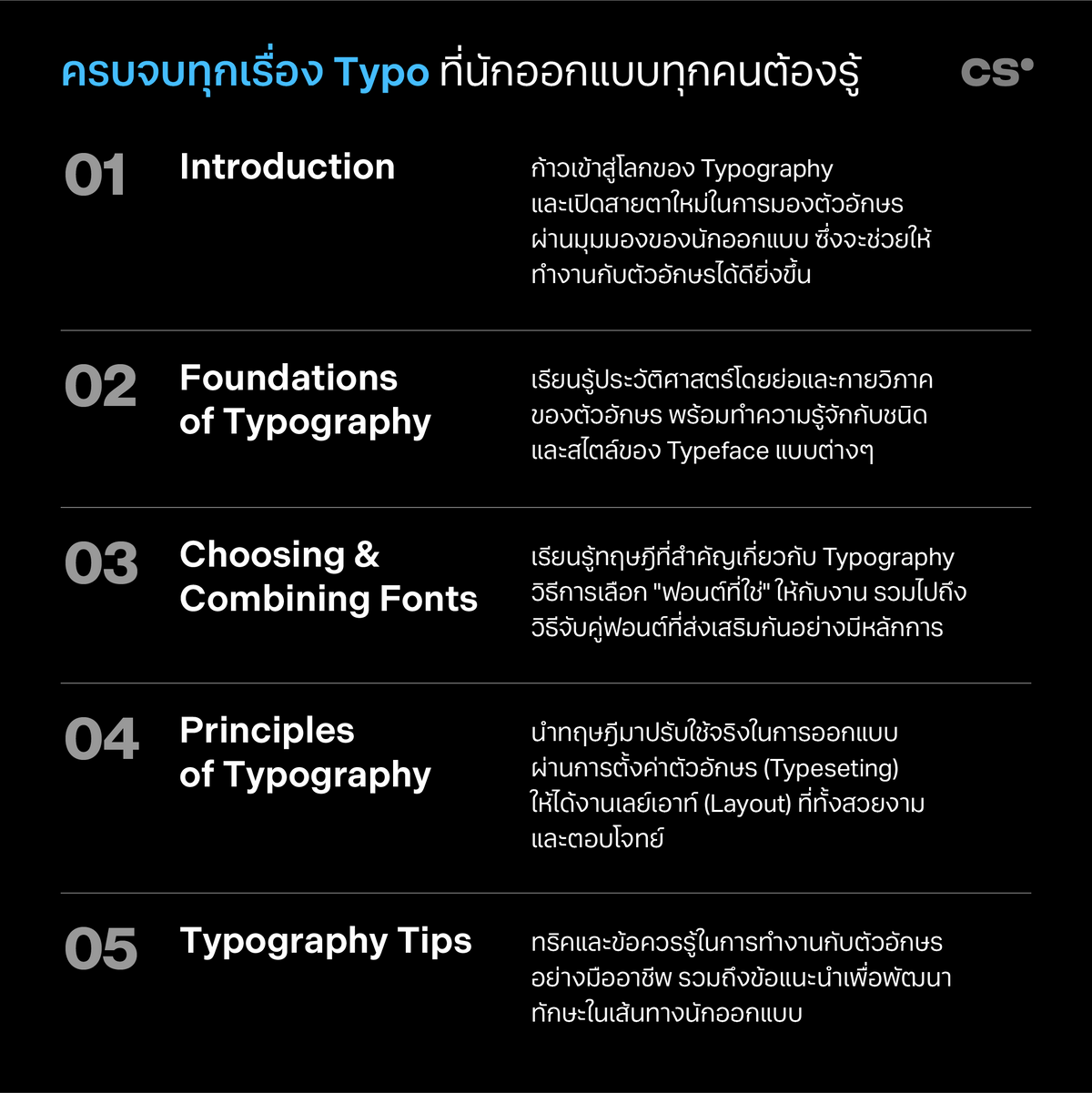 Understanding the Art of Typography: คอร์สพื้นฐานไทโปที่ 